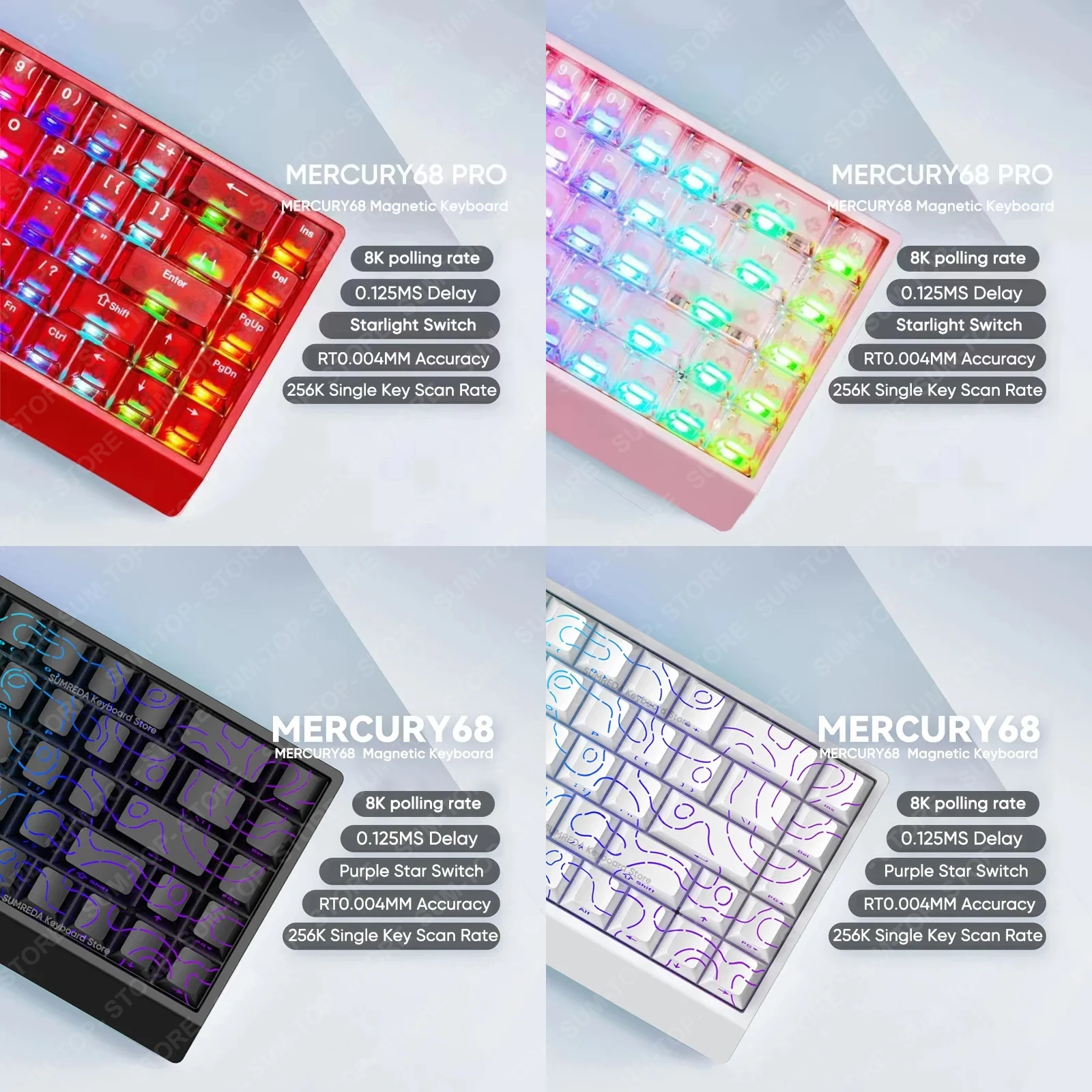 

Mercury68 Pro Mechanical Keyboard IROK E-sport 8K Magnetic Switch Gaming RGB Long Battery Custom Hot Swap Gaming Keyboard