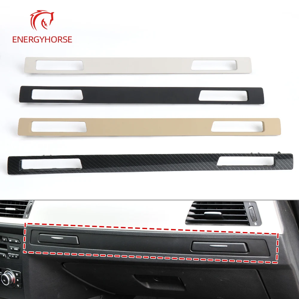 

Carbon Fiber black grey beige Center Console Water Cup Holder Panel Decoration Cover Trim For BMW E90 E91 E92 E93 3 Series