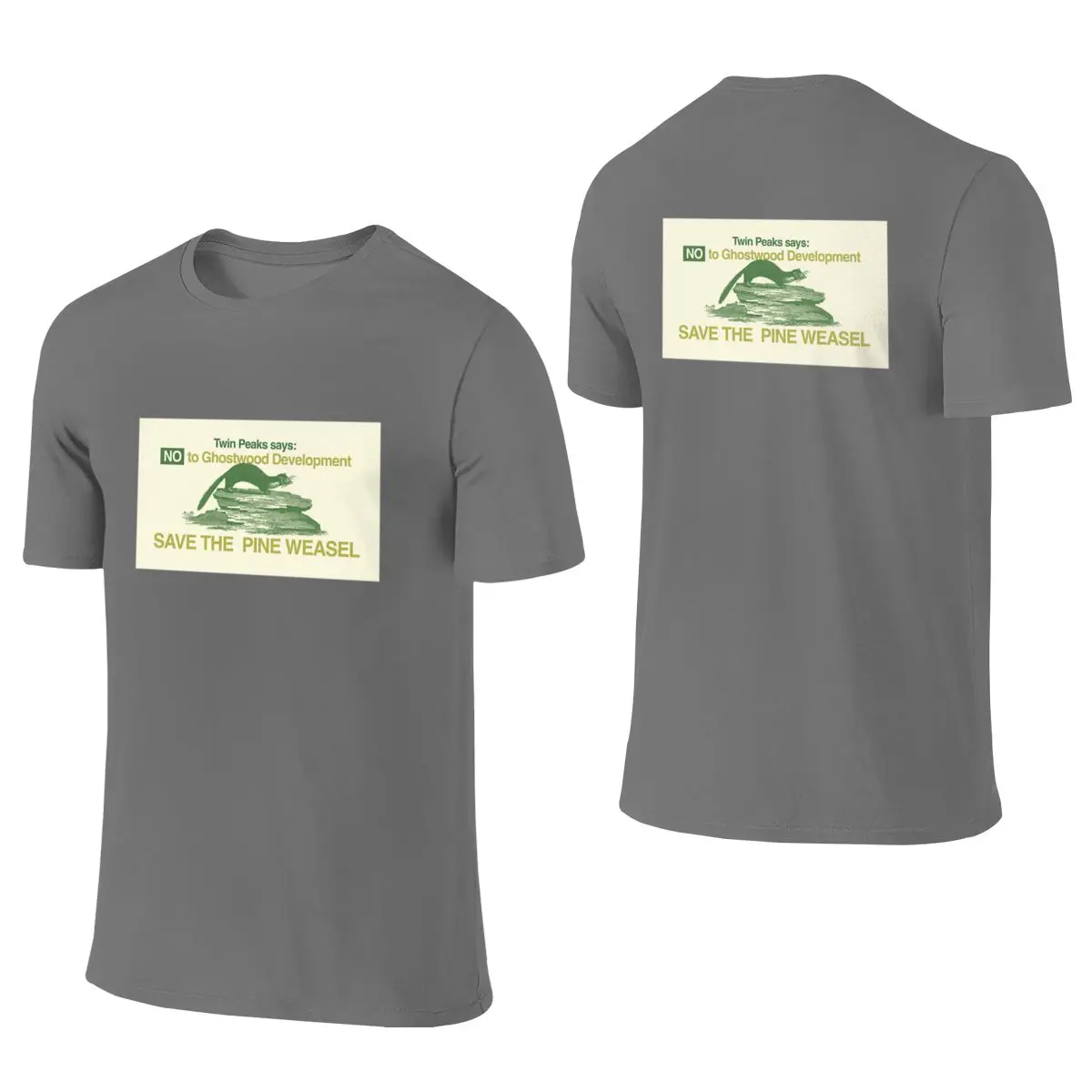 SAVE THE PINE WEASEL Nude Feeling Reversible T-shirt Light Minimalism Anti-Pilling Basic Tee
