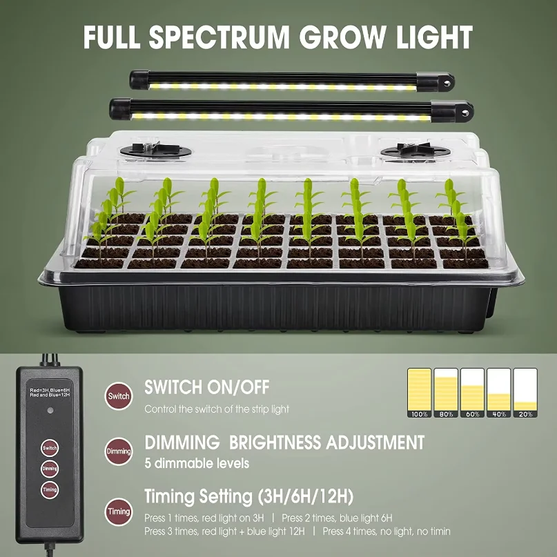 1 Set, Baki Semai Benih Dengan - Smart Garden Domes ulasan dan harga