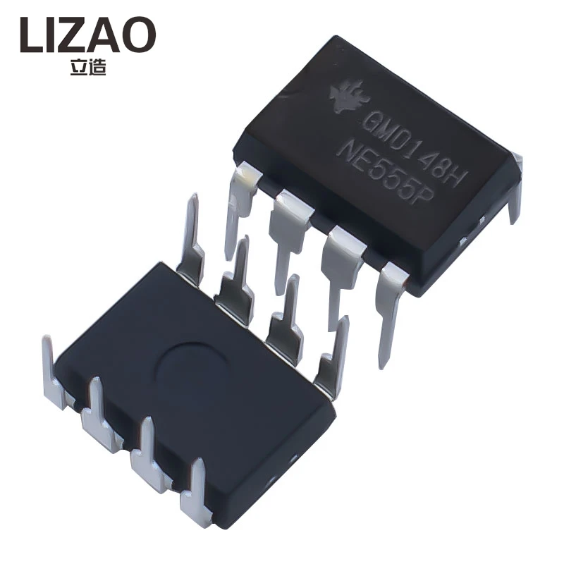 LIZAO NE555 DIP-8 Direct Insertion Timer IC, Precision Oscillator Chip for Electronic Projects