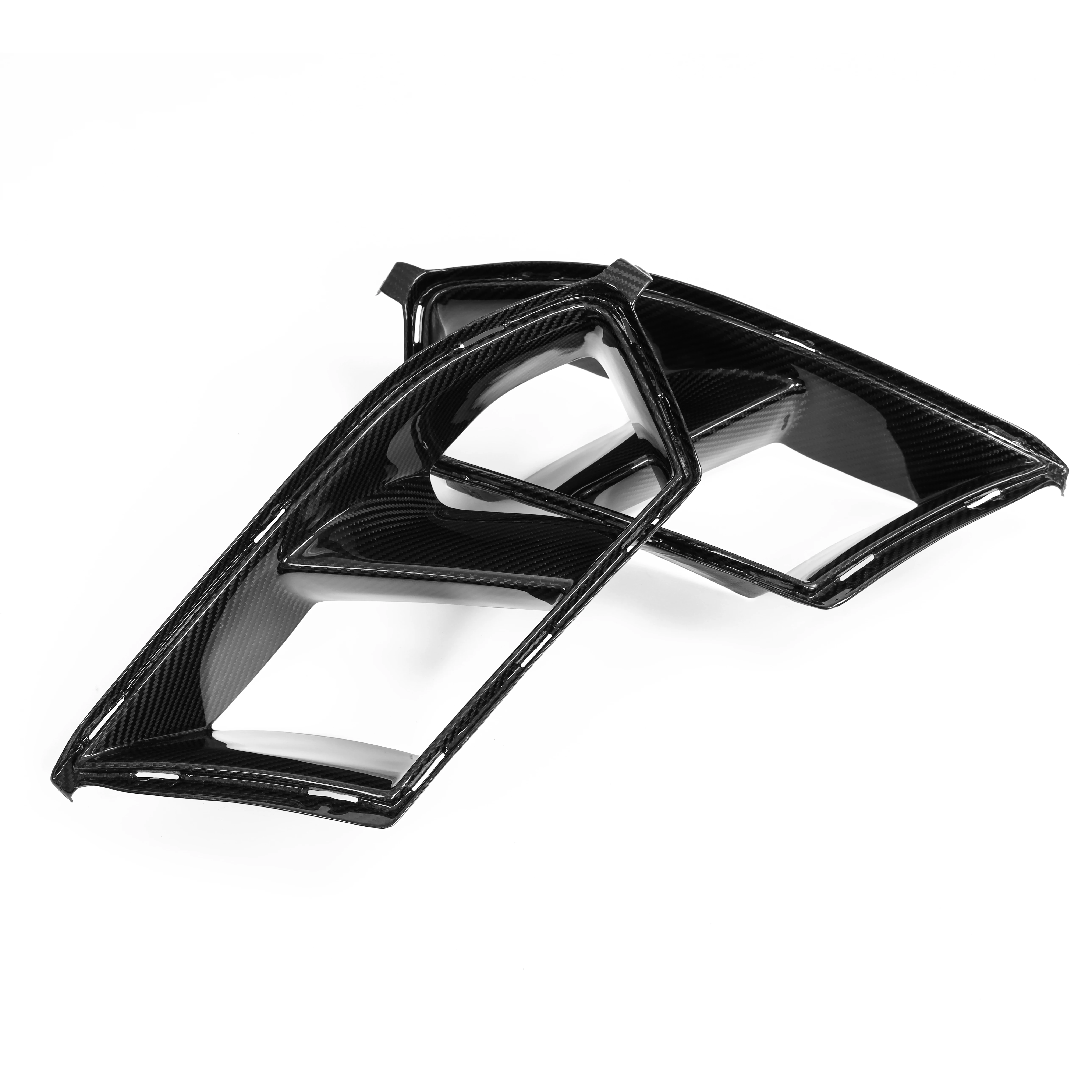 فتحات تهوية أمامية من ألياف الكربون الجافة الحقيقية لمسابقات BMWS G80 G82 G83 M3 M4 2020-2025 فتحة تهوية #5