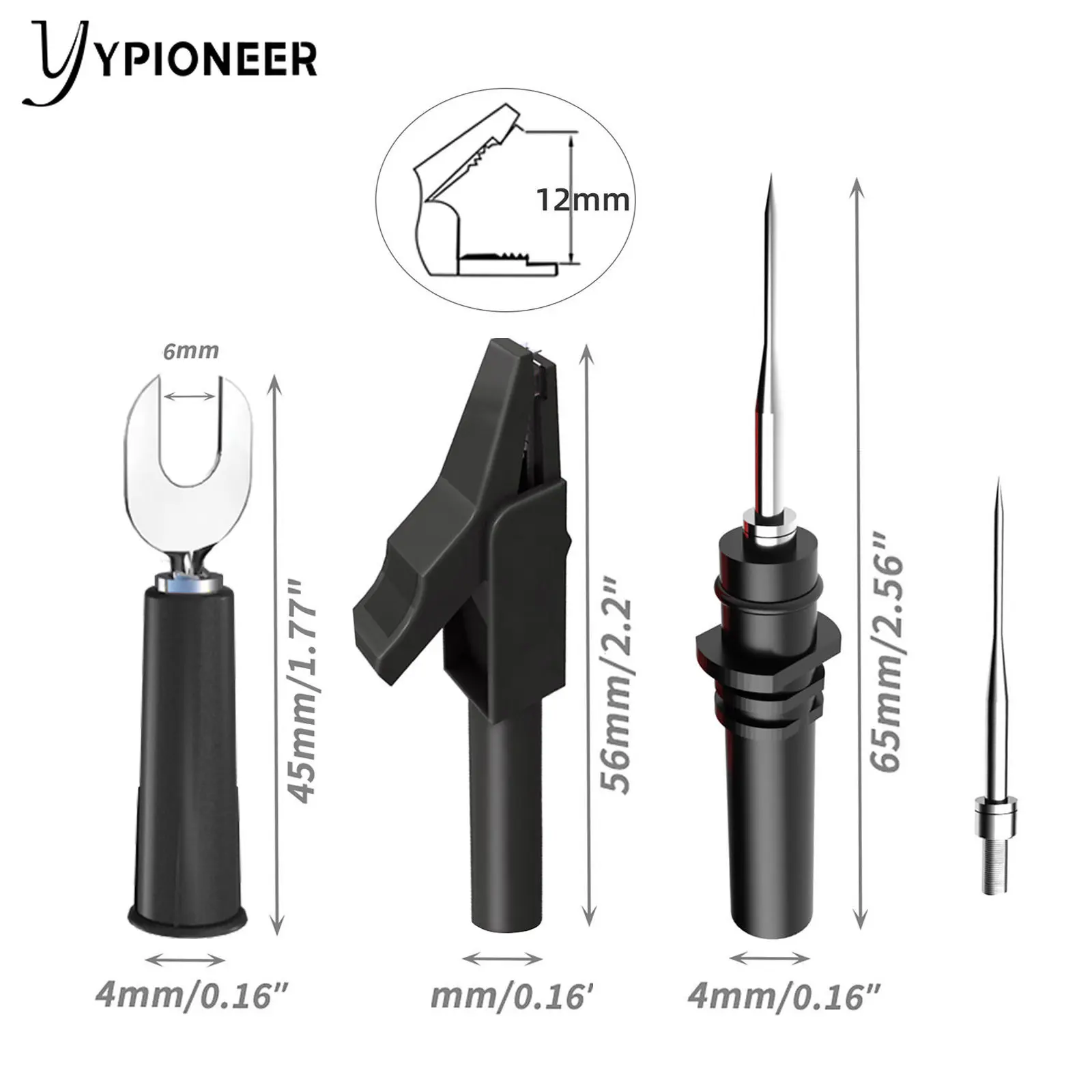 YPioneer P1036B 4 مللي متر الموز إلى الموز التوصيل اختبار الرصاص عدة مع التمساح التمساح كليب سلك ثقب مجسات ل المتعدد