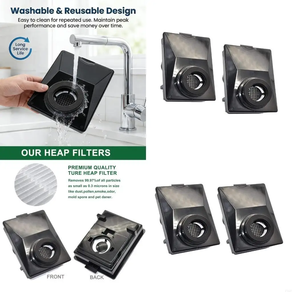 F92F Vacuum Filter Replacement 2 Pack with Black Housing for Upkeep