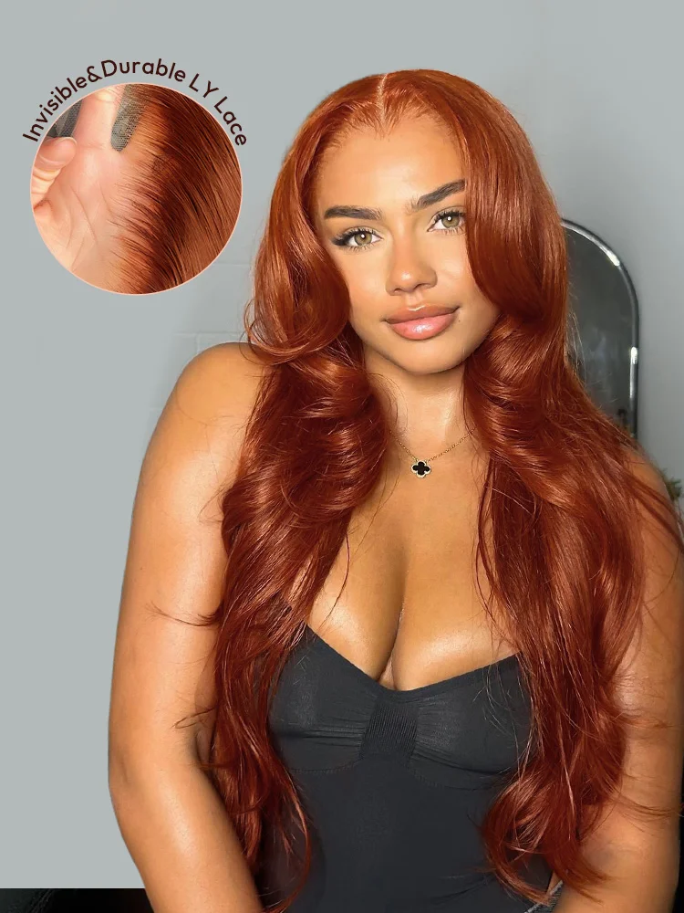 30 32 inch Ginger Orange Vietnamese 13x6 HD Lace Front Human Hair Wigs Body Wave 13x4 Lace Frontal Wig Glueless 5x5 Closure Wig Women