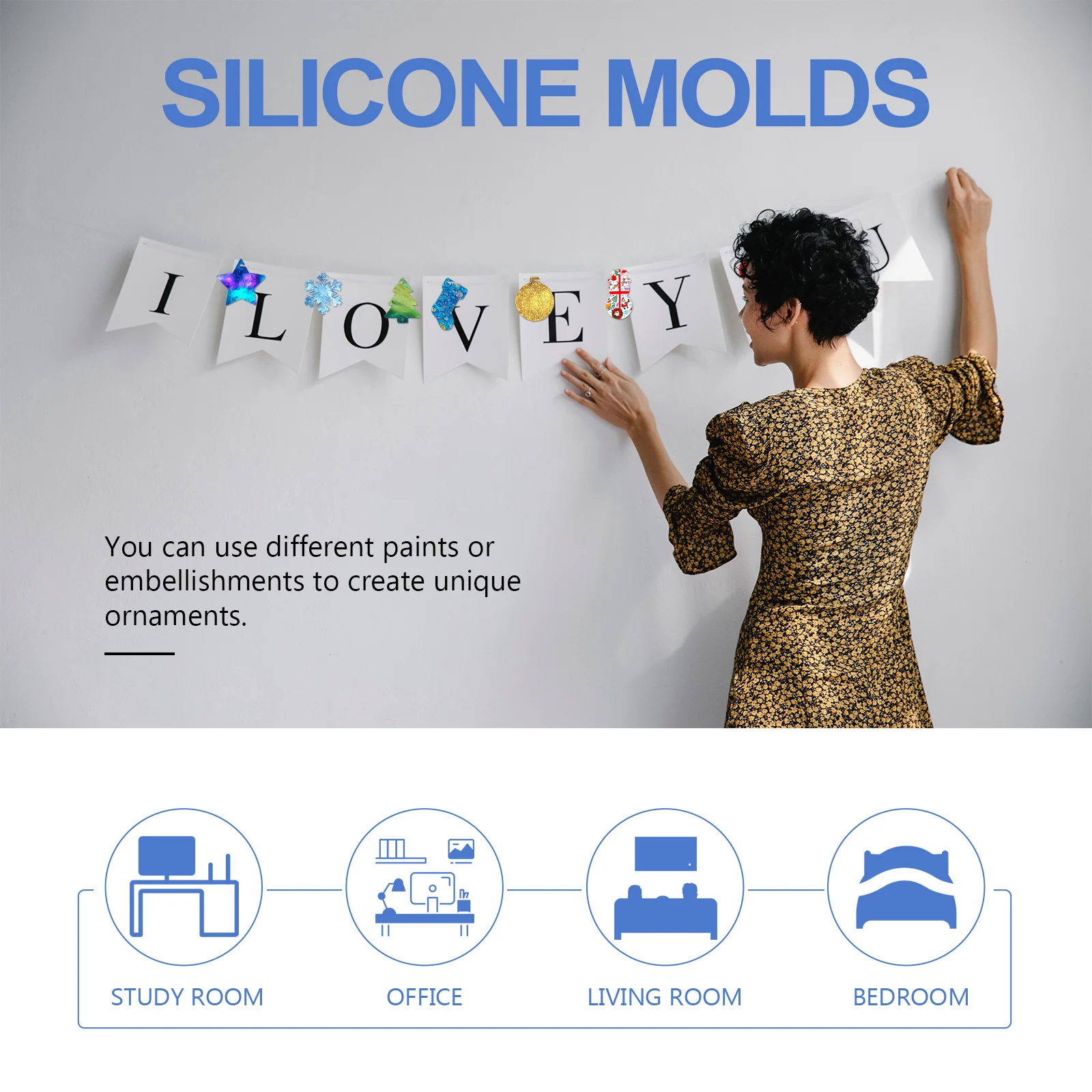 

1Pcs DIY Hanging Pendent Mold High Transparency Silicone Safe Durable Unique Handmade Craft for Home Decor DIY Handicraft Mold