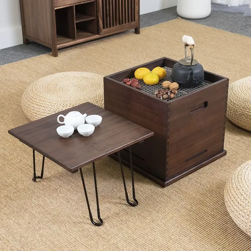 Furnace Tea Table Grill Set Solid Wood Household Garden Grill