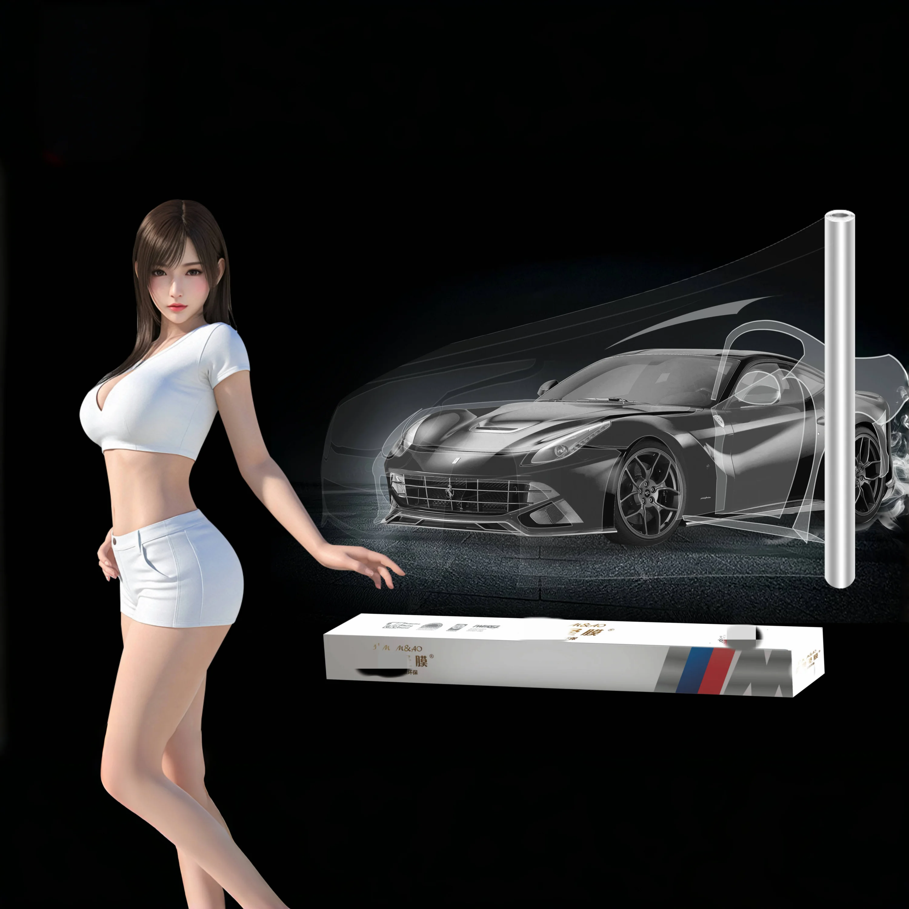 PDLC Smart Film Transparent Self-Healing Scratch-Resistant TPU Material UV Protection 99% Glare Reduction For Automotive Use