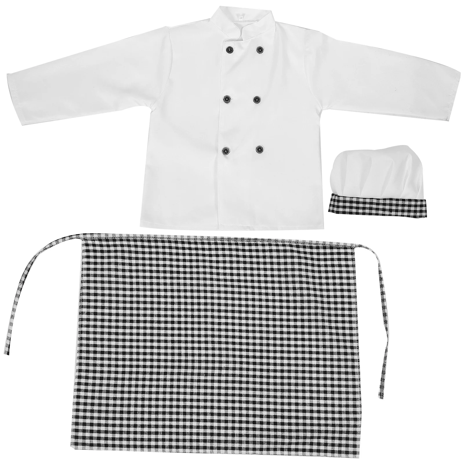 

Children Chef Costume Kids Cooking Apron Hat Recipe Game Play Clothes Role Uniform Toddler Costumes Baby Clothes Accessories