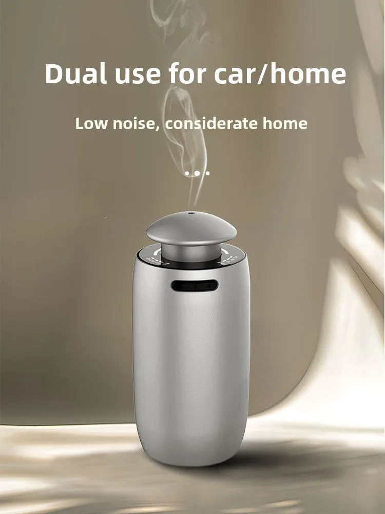 Two‑Fluid Aroma Diffuser Auto Start‑Stop For Car Home Office Colorful Ambient Light 4‑Level Adjustable Scent Machine
