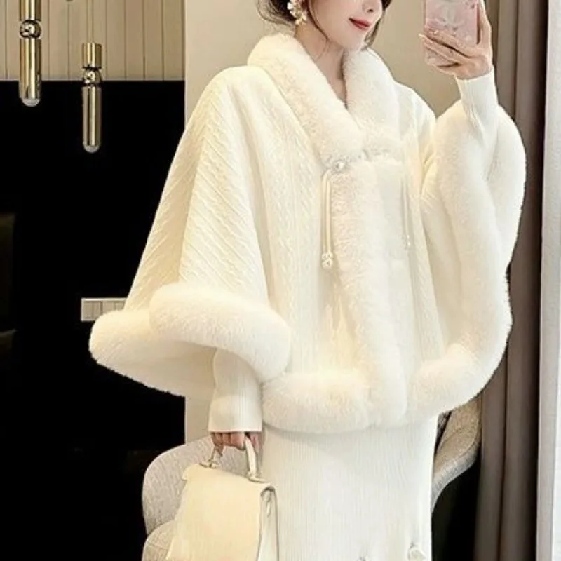 Customized New Velvet Gentle Fairy Wedding Jackets Wrap All-match Evening Dress Padded Cloak Shawl Warm Coat Autumn Winter Shawl