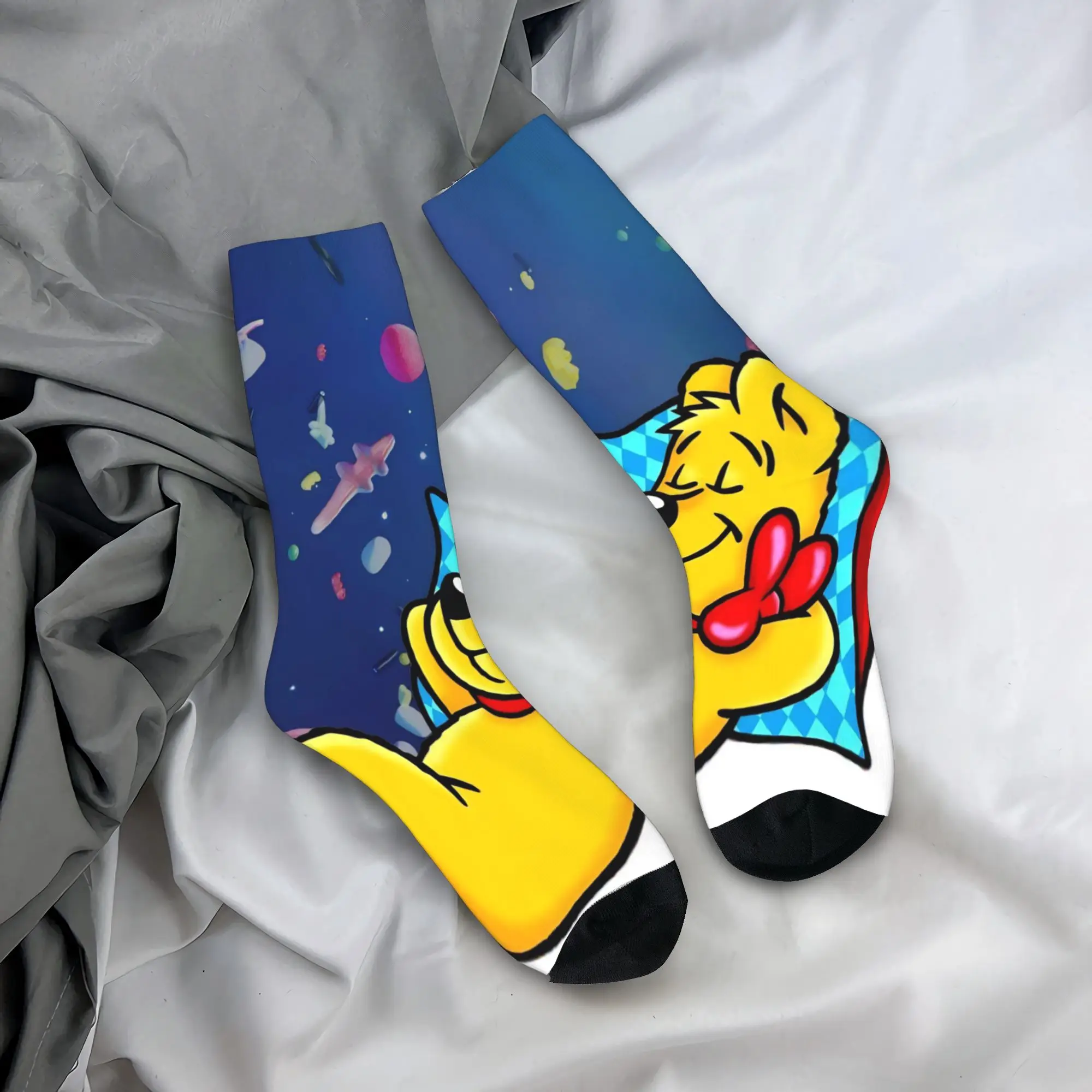 Calcetines de Moda Personalizados con Diseño de Ositos Haribo, Calcetines Deportivos Transpirables para Hombre, Calcetines de Ciclismo de Dureza Media