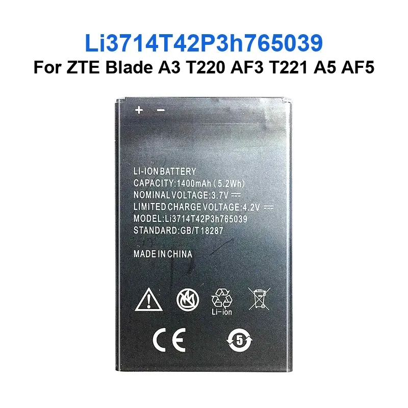 Batterie Für ZTE Blade 20 A520 A3 A6 A510 A610 Smart V1050 Smart V1050 A521 AF5 T220 A6020 Li3949T44P8h906450 LI3824T44P4H716043