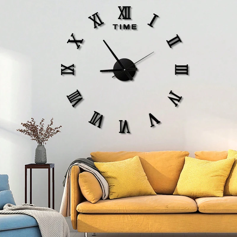 Orologio creativo fai-da-te, orologio semplice da parete, senza punzonatura sul muro Orologi da parete per decorazioni per la casa