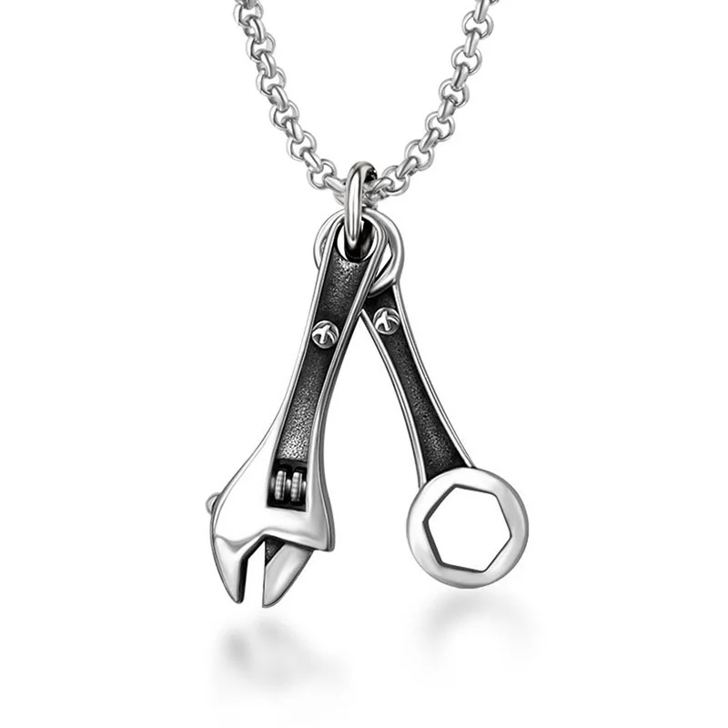 

Wrench pendant necklace, European and American trendy men's and women's hip-hop gift A37