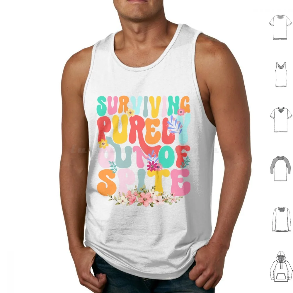 Retro Surviving Purely Out Of Spite Tank Tops Vest Sleeveless Surviving Purely Out Of Spite Meme Strange Spite Funny