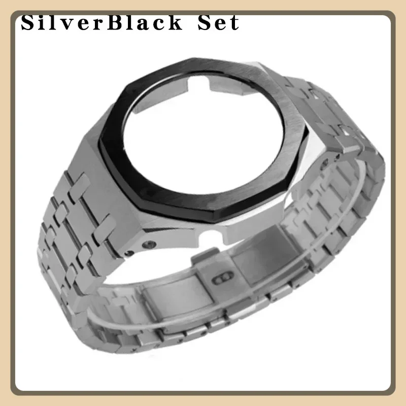 

Gen 5th GA-2100 Metal Case Strap Mod Kit for Caso Ga2100 Ga-B2100 Stainless Steel Watchband Bezel Bracelet Replacement Screws