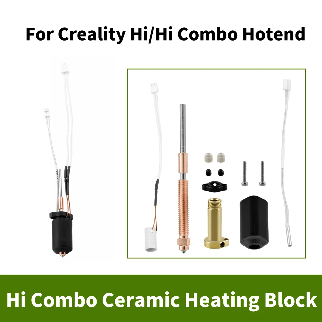 

Upgrade Hotend Kit For Creality Hi Combo Ceramic Heating Block Replacement Hardened steel All-metal Design Quick-Swap Nozzle