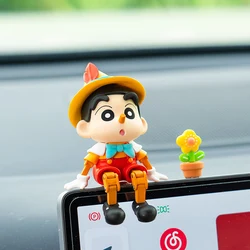 1pcs Car Interior Decoration Cartoon Character Anime Pinocchio Building Block Marionette Doll little devil Car Decoration