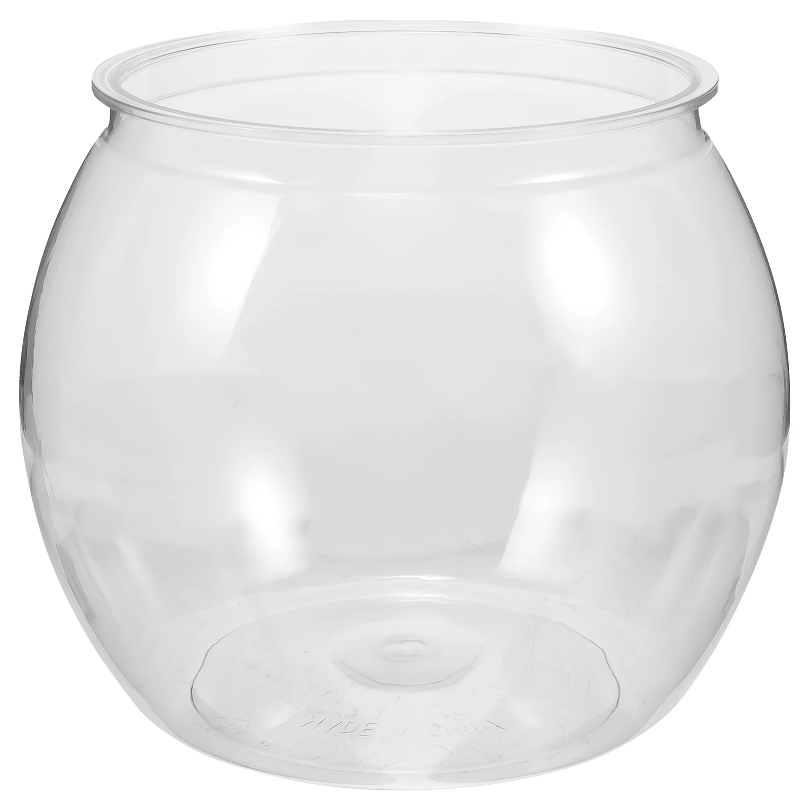 

Round Plastic Bowl Small Transparent Goldfish Tank For Home Office Desktop Anti-Falling Lightweight Bowl Clear Aquarium For