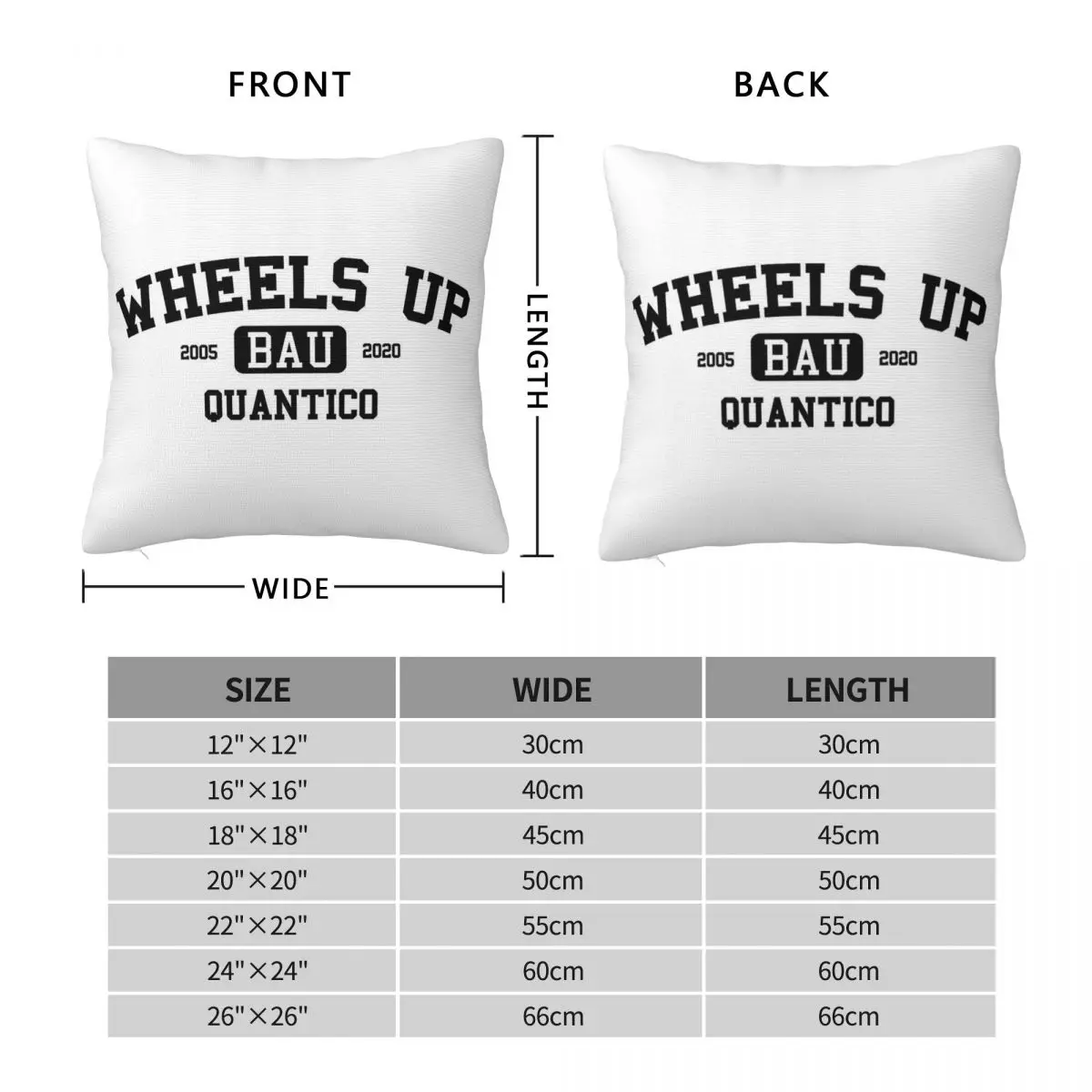 Wheels Up Criminal Minds Square Pillowcase Polyester Linen Velvet Printed Zip Decor Throw Pillow Case Sofa Cushion Cover