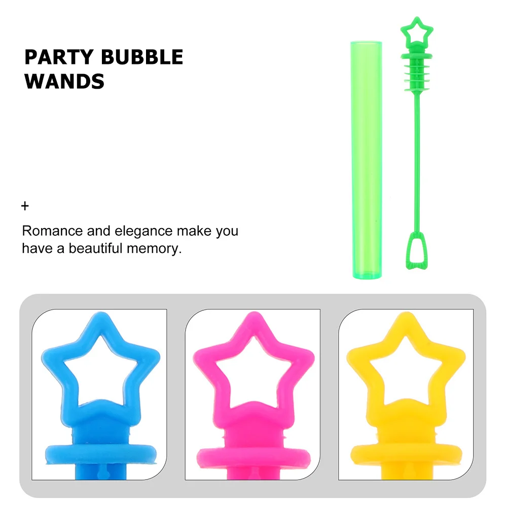 30pcs Empty Bubble Wands Refillable Mini Plastic Tubes For Kids Outdoor Party Favors Summer Goody Bag Activities