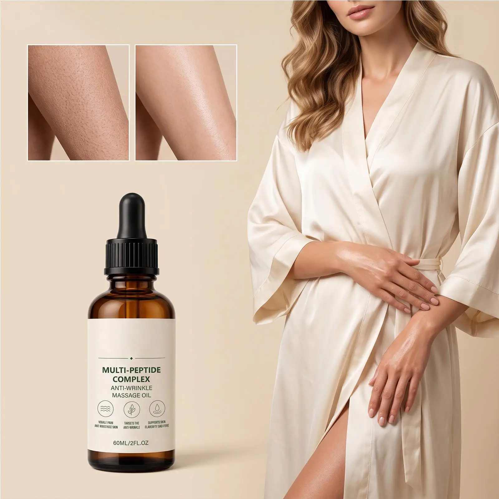 Facial Oil Moisturizer 60ml Lightweight Non-Greasy Soothing Liquid Firming Face Oil for Men Women Prevent Dryness Home Travel