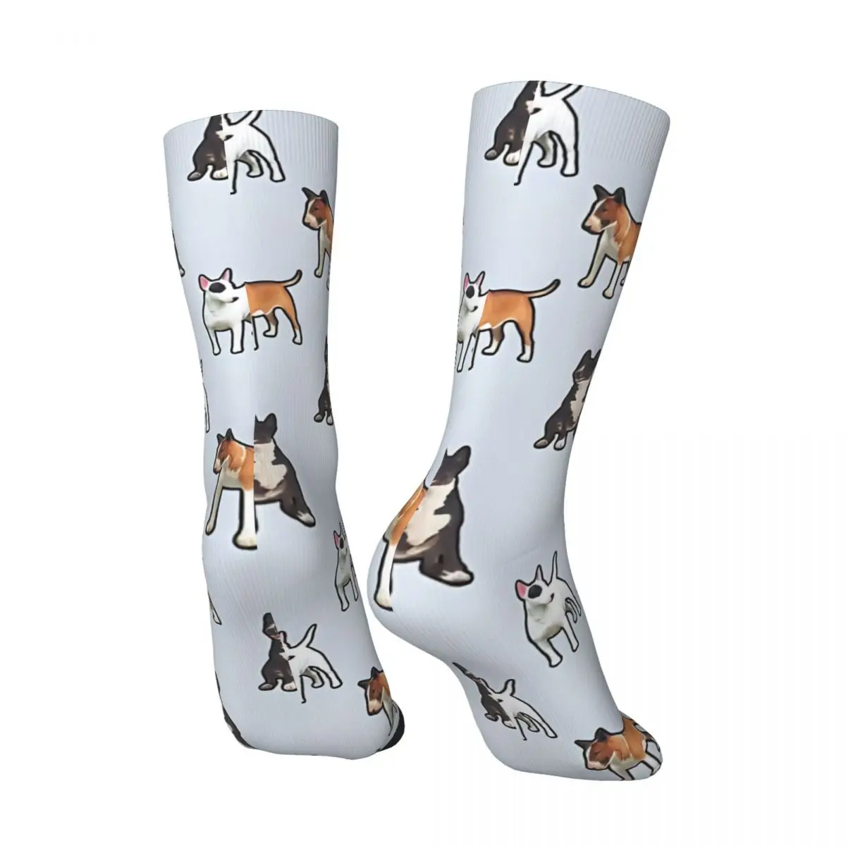 Crazy compression Bull Terrier Pattern Sock for Men Harajuku Seamless Pattern Crew Sock Casual