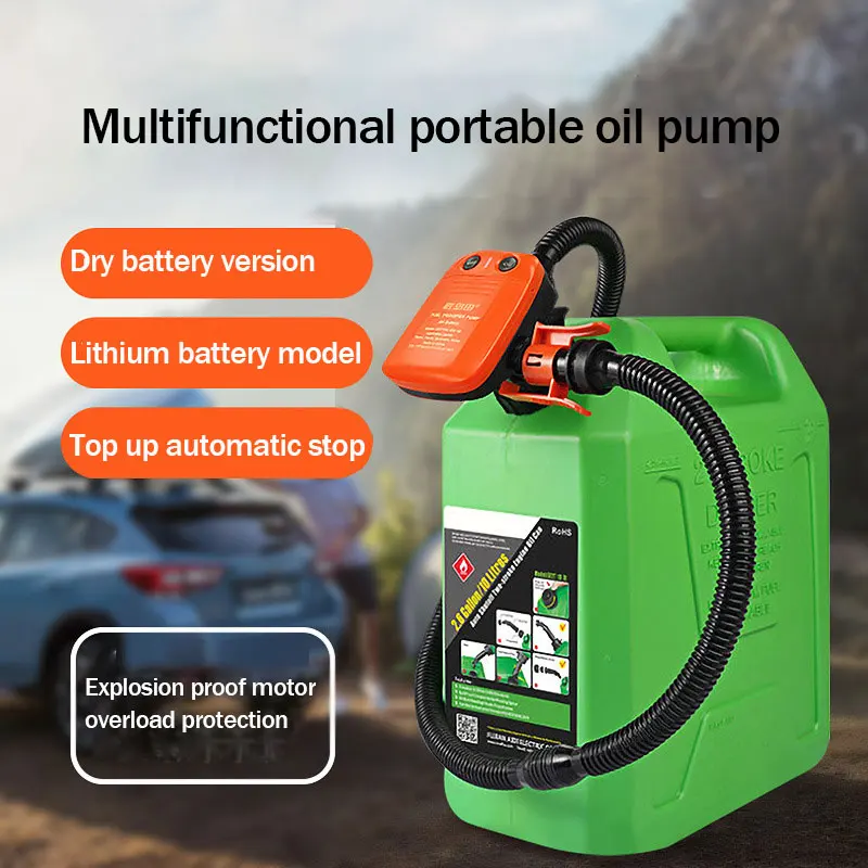 Car Horizontal Oil Pump Voltage 3.7V Lithium Battery Flow  Operation Time 1-2H for All Kinds of Fuel Power Equipment