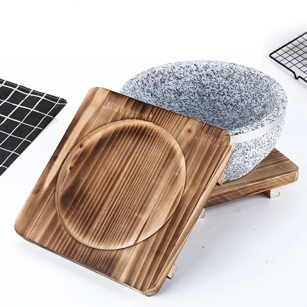 

Wooden Placemat Heat Insulated Pad Square Table Mat For Home Dining Protection Natural Fresh Color Practical Household
