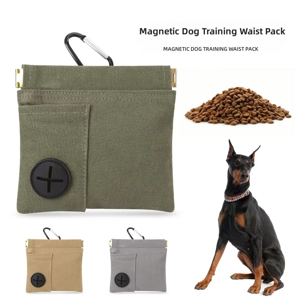 Wholesale Pet Supplies Dog & Cat Treat Pouch Outdoor Training Bag Portable Walking Waist Bag Snack Food Bag Solid Metal