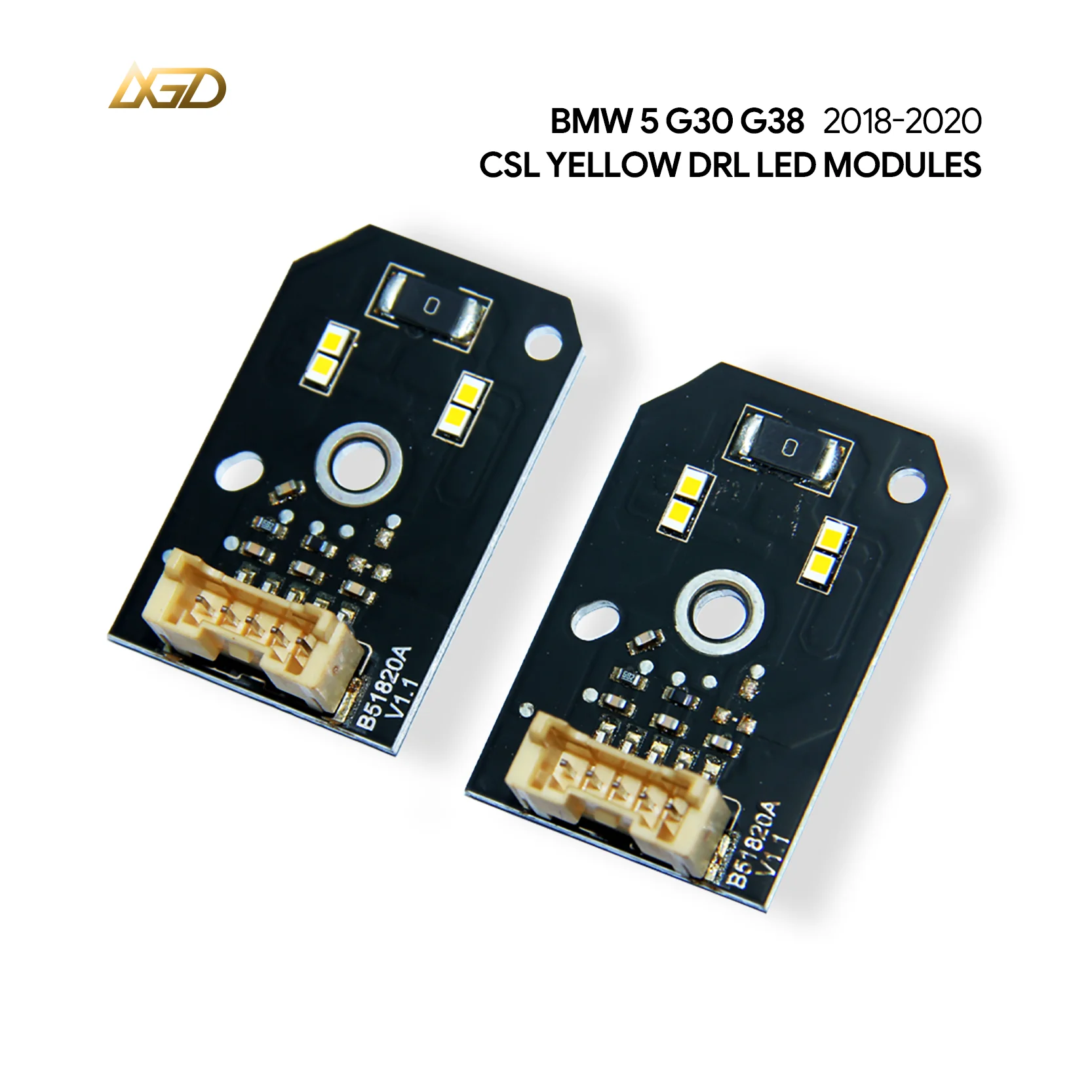 

Желтая светодиодная плата DRL для BMW 2018-2020 5 футов G31 G30 G38 F90 с кольцом «ангельский глаз» подходит для неадаптивных фар