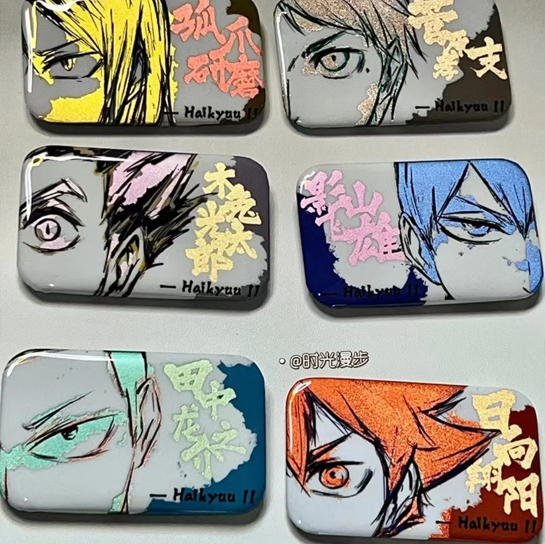 Anime Haikyuu!! Shoyo Hinata Kozume Kenma Cosplay Eye Quadrate Reflect Light Badge  Ambitus