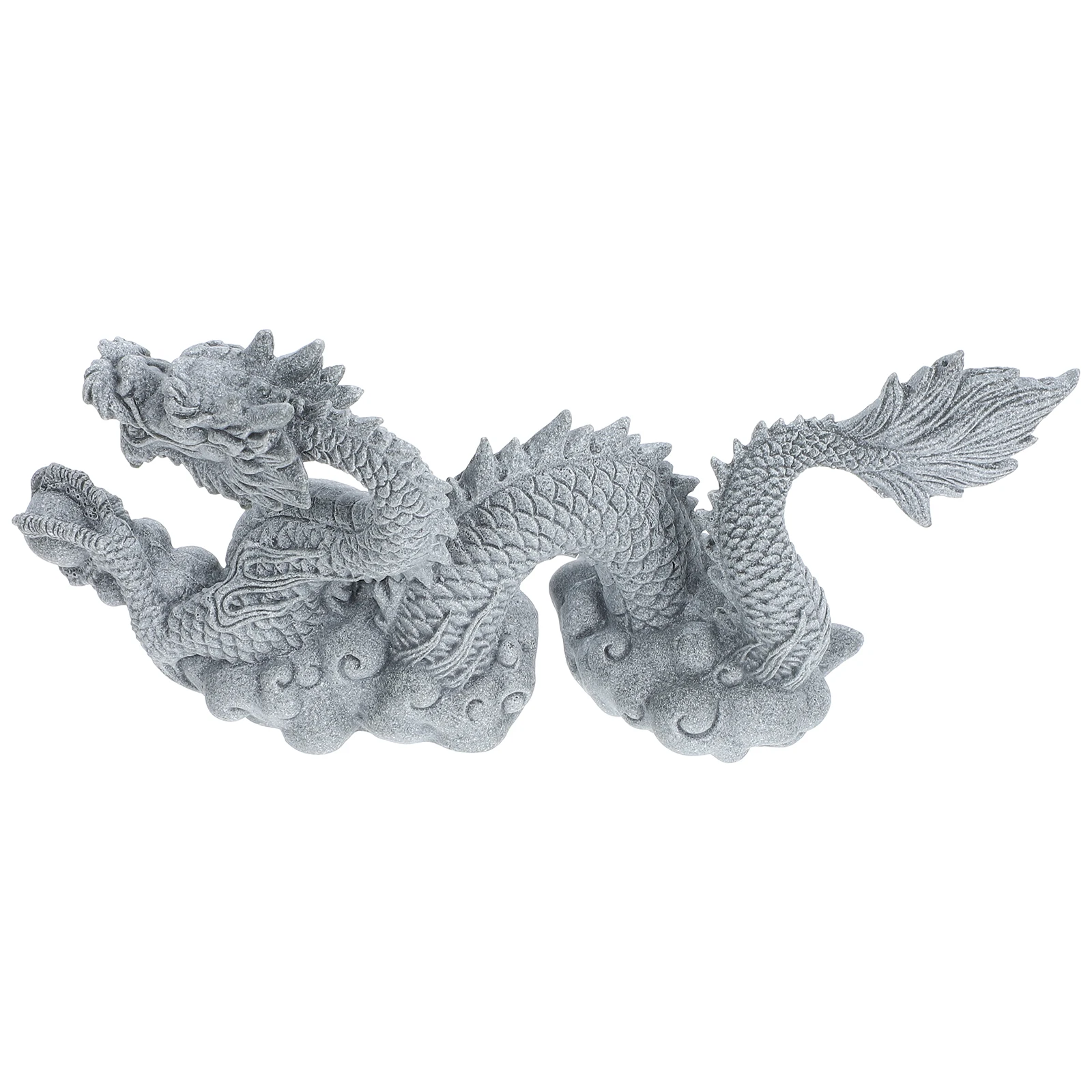 

Simulated Dragon Statue Home Decor Carving Figurine Smooth Surface Sandstone Craft Garden Ornaments Desktop Decor Elegant