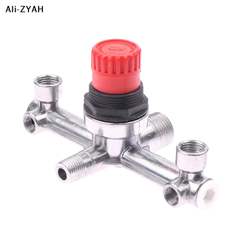【A6t】1PC Regulator Valve Double Outlet Tube Air Compressor Switch Pressure Regulator Valve Fitting Part Piston Air Compressor