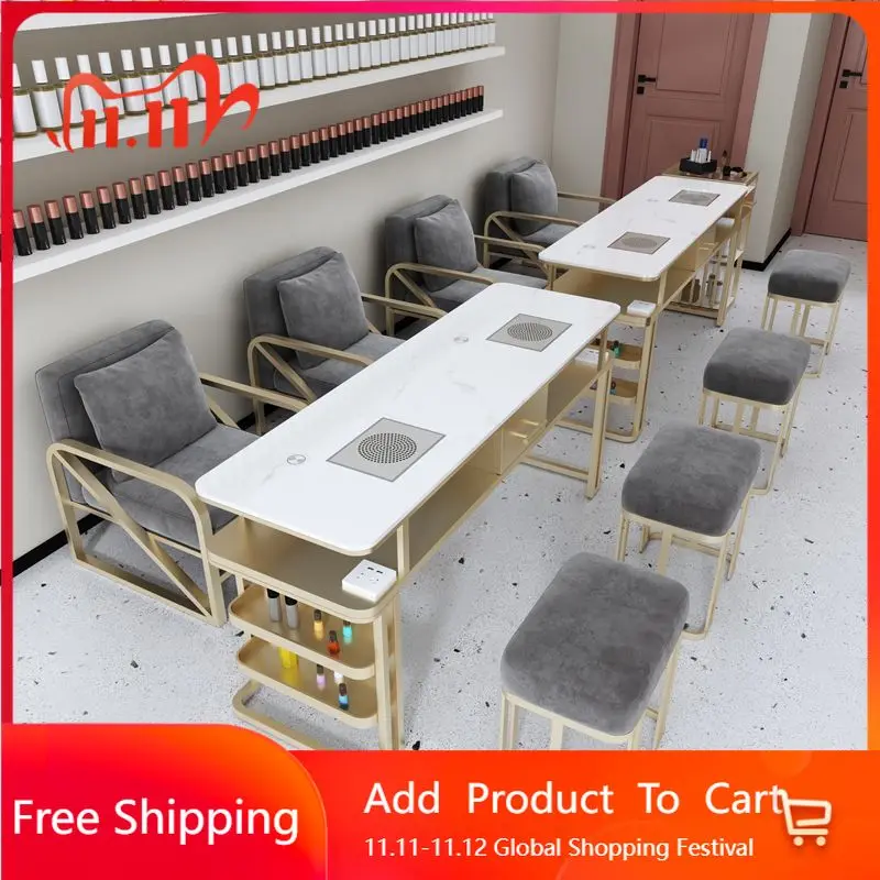 

Light Luxury Art Nail Desk Aesthetic Organizer Design Modern Aesthetic Simple Desk Accessories High Quality Nageltisch Furniture