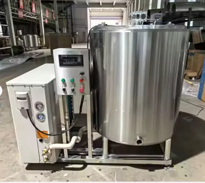 Tanque Vertical de Refrigeração de Leite em Aço, Equipamento Pasteurizador de Resfriamento Direto para Leite de Cabra e Vaca, Aço Inoxidável de Grau Alimentício