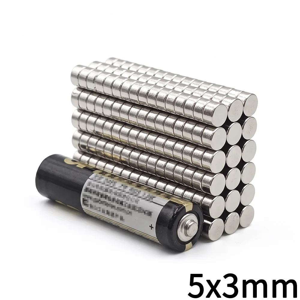 5X3mm Small Magnet 5mm X 3mm Round Super Powerful Strong Permanent Magnetic Neodymium Imanes For Fridge, DIY, Scientific, Craft