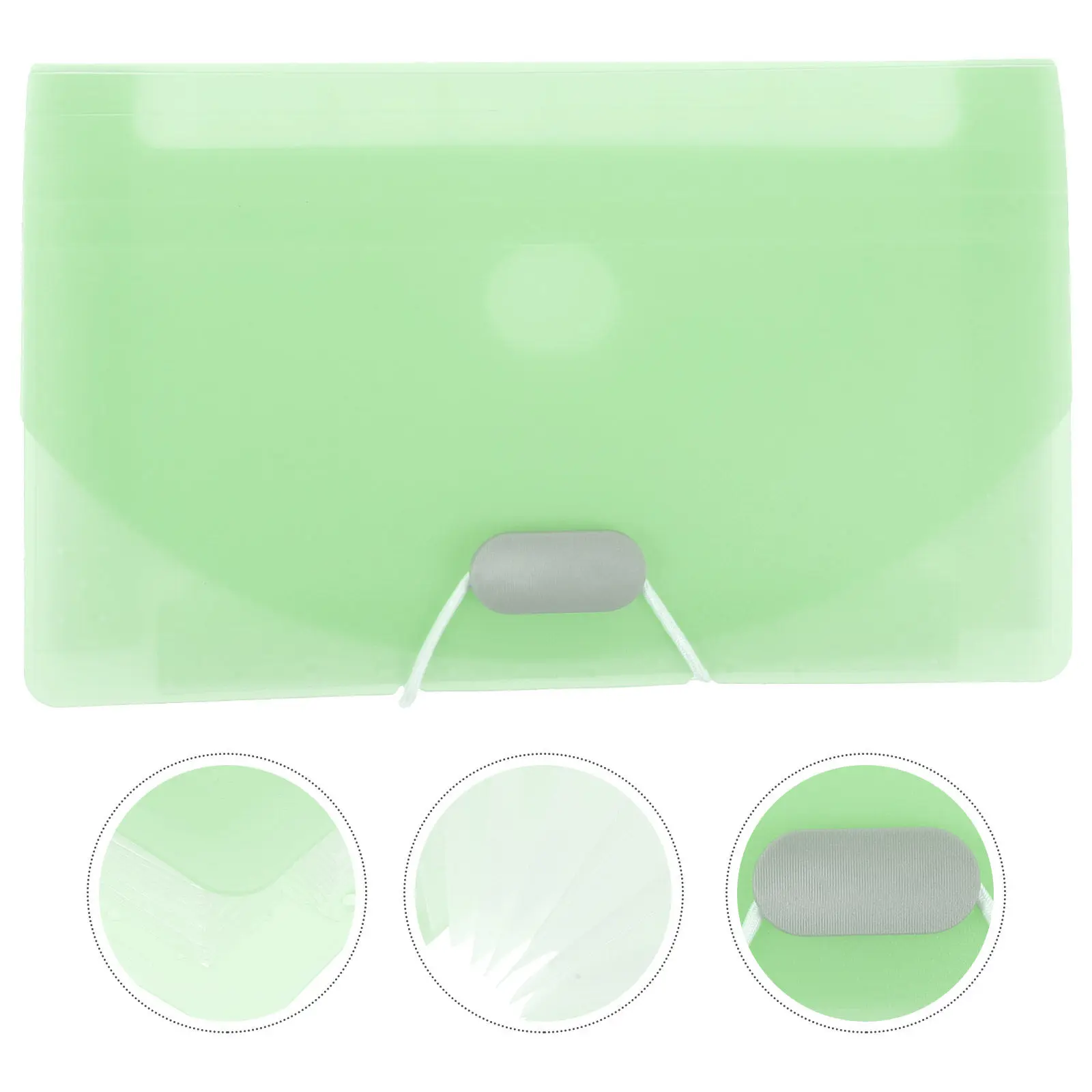 

Portable PP Document Folder Organizer with Button Closure for Bills Receipts Notes Business Files Office School Home Use