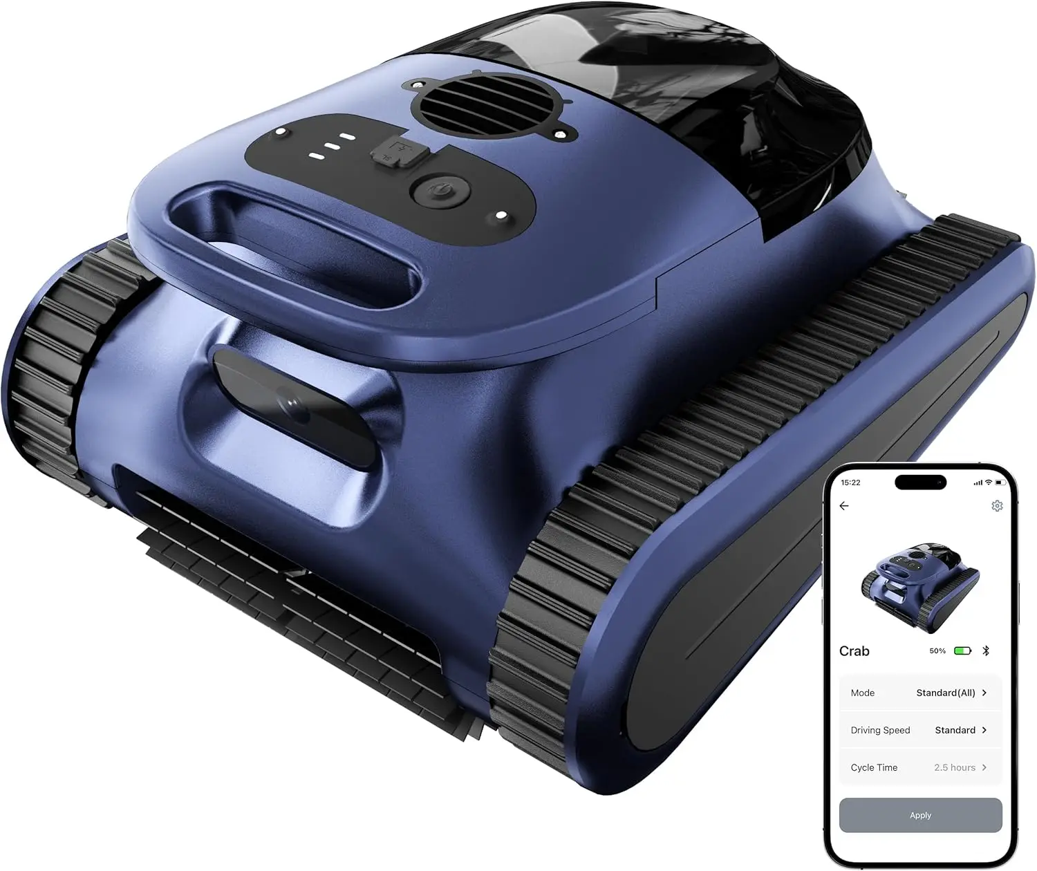 

Pool Vacuum for Inground Pools & Above Ground Pool, Cordless Robotic Pool Cleaner with 180W Brushless Motor, 3-Hour Runtime, Wal
