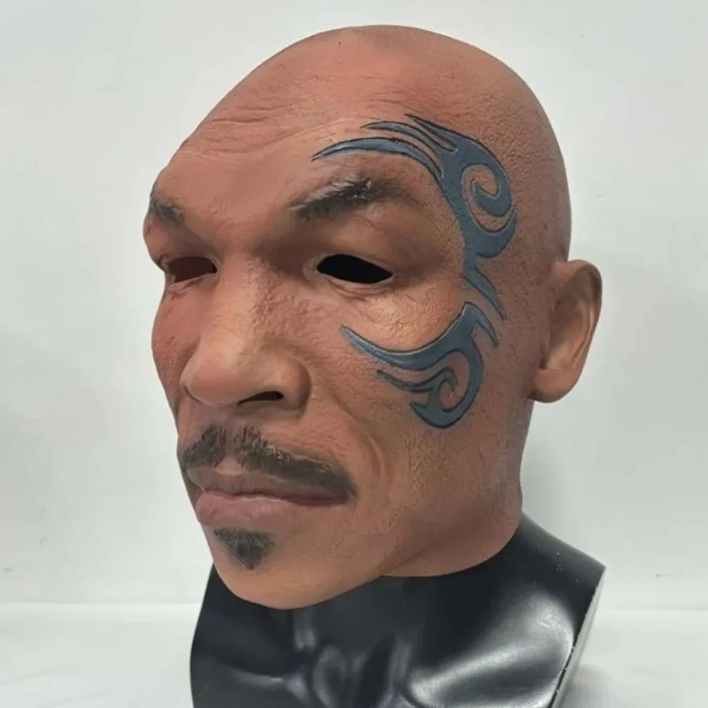 Boxing Champion Mike Tyson Role Headgear Halloween Party Funny Latex Mask Ball Dress Up Clothing Accessories Simulation Mask