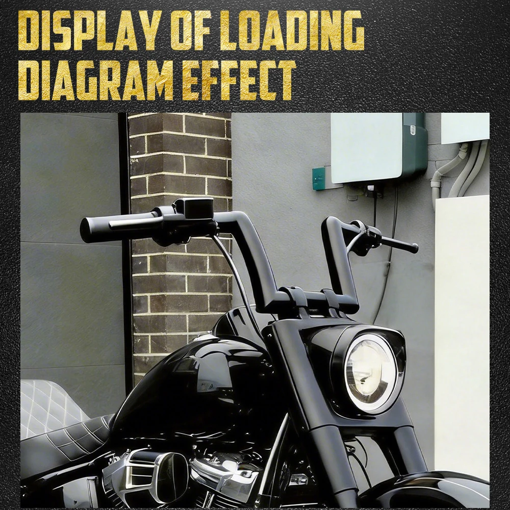Motorcycle 10'' Handlebars Riser Handle Bar Iron For Harley Softail Touring Dyna Sportster Electra Street Glide FLHR Fat Boy FL
