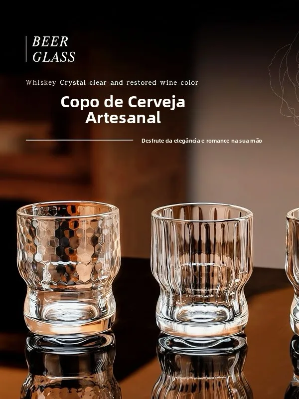 new-bar-american-craft-beer-glass-whiskey-large-belly-foreign-liquor-cup-luxury-lightweight-high-aesthetic-value-ins-style