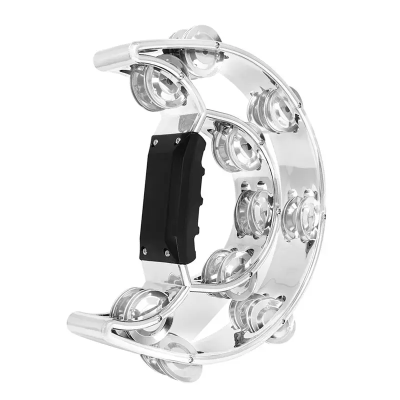 

Модная двухслойная ручная погремушка, ручная погремушка, дошкольное образование, двухрядный ручной бубен, серебро