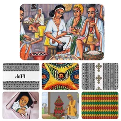 Ethiopian Painting Art Bathroom Mat Coffee Ceremony Doormat Living Room Carpet Balcony Rug Home Decoration