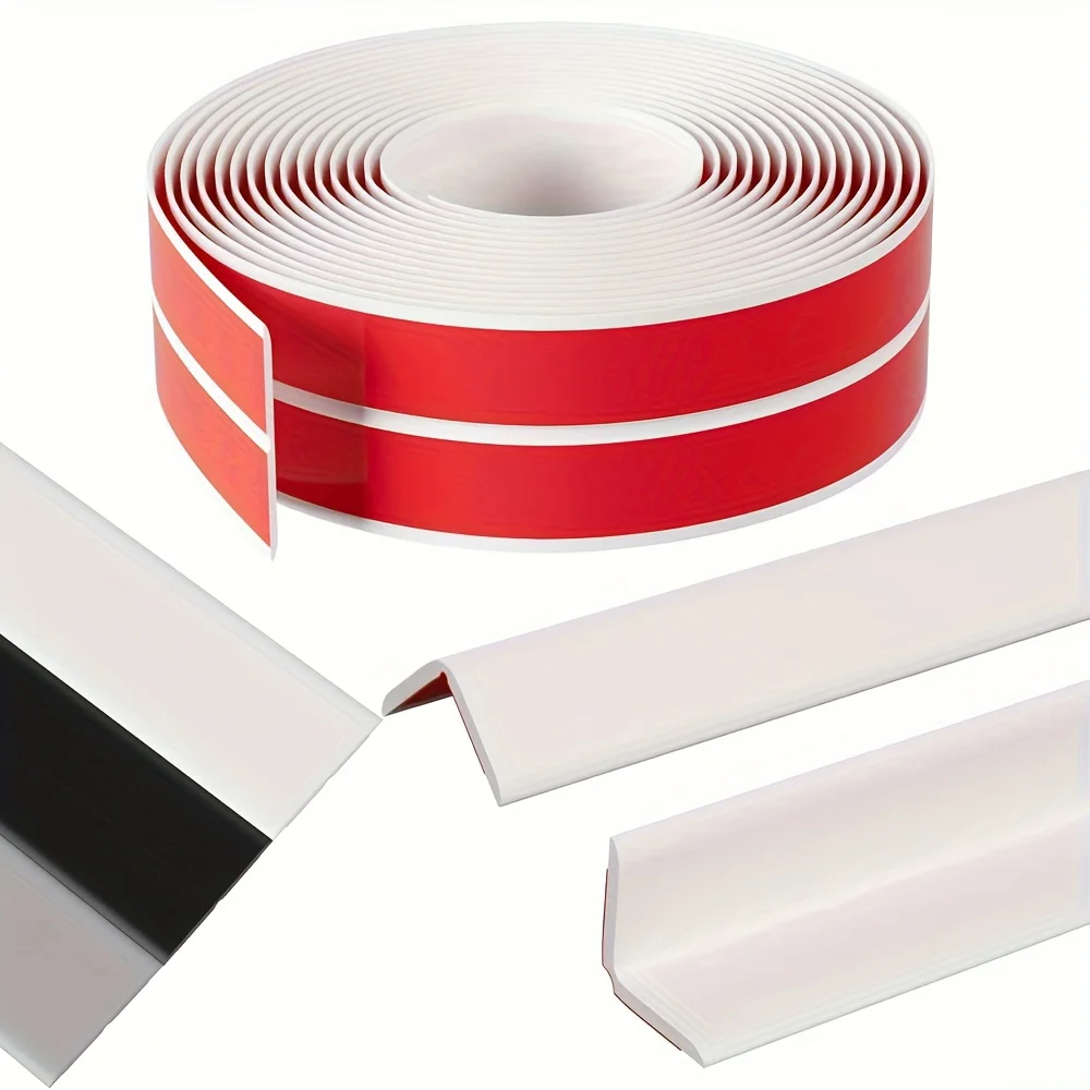 1PC Self Adhesive Wall Corner Protector Flexible Peel and Stick Corner Moulding Trim Free Cut Gap Sealing Strip Countertop ﻿