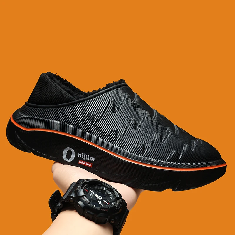 

Shoes Winter Men's Warm Slippers Cotton Slippers Outdoor Indoor Man Loafers Comfortable Bedroom Plush Slippers Mens Cotton Shoes