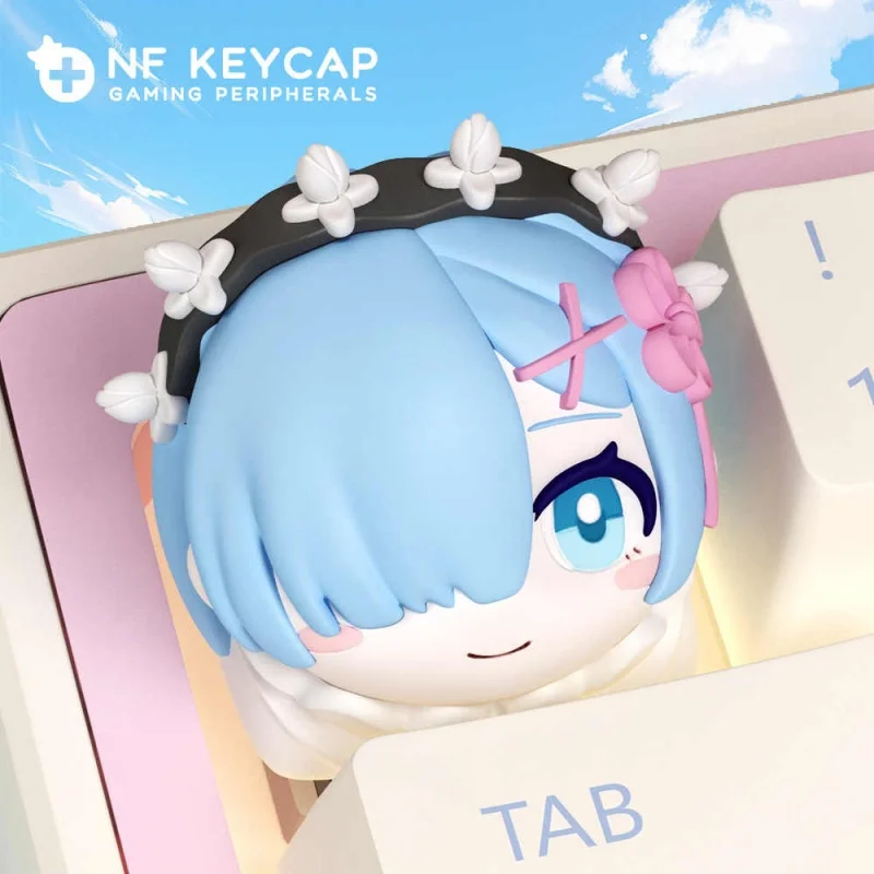 

Rem Anime Individuality Creative Art Custom Key Cap Rem Esc Stereo Resin Key Cap Anime Girl Anime Peripheral Gifts