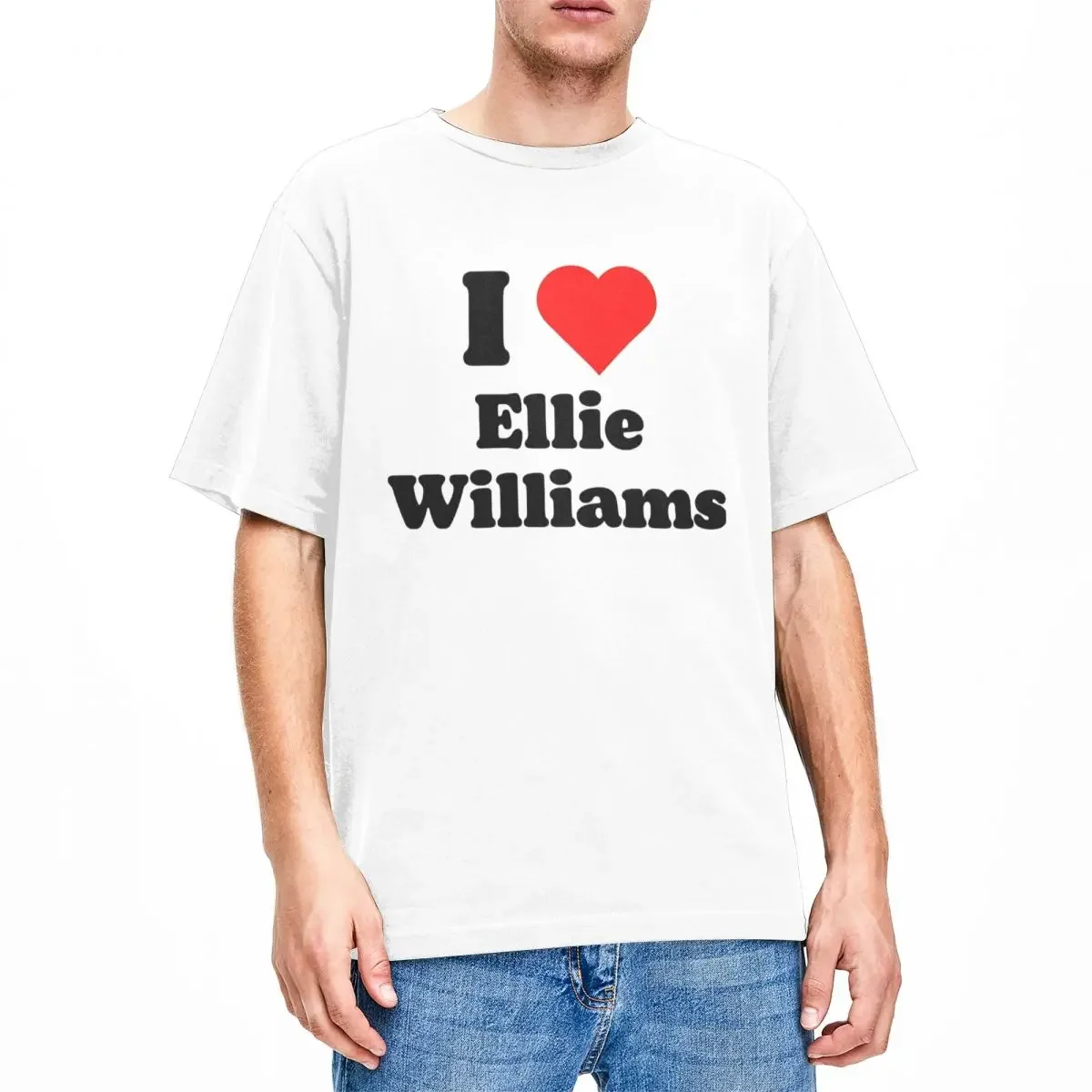 I Love Ellie Williams Men's T Shirt The Last of Us Game Funny Tees Short Sleeve O Neck T-Shirt 100% Cotton Plus Size Clothes