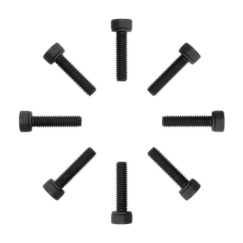 10/50PCS Screws Allen Head Screw M2 M3 M4 M5 Carbon Steel Black Hexagon Bolt with Cylindrical Head Screw For Household Tools